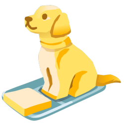 dog made of butter emoji